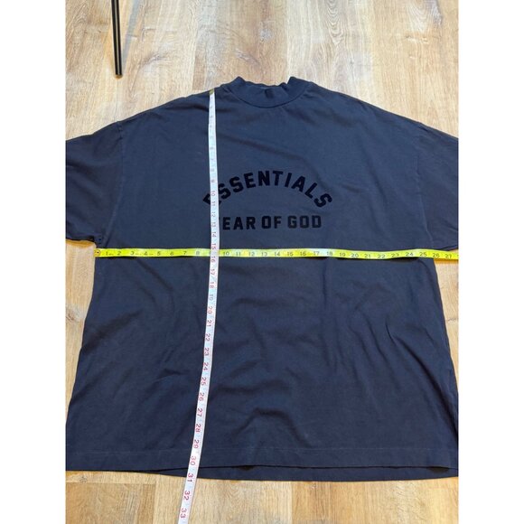 FOG Fear of God EssentialsLogo Mock Neck Black Collection Crew Tee Shirt Medium - Picture 8 of 8